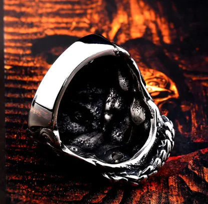 Vintage Skull Titanium Ring WEM Support (www.WEM.support)