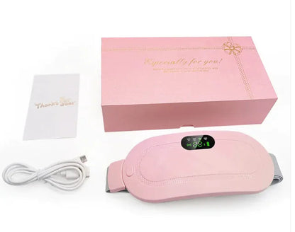 Menstrual Heating Pad Smart Warm Belt Relief Waist Pain Cramps Vibrating Abdominal Massager Electric Waist Belt Device WEM Support (www.WEM.support)