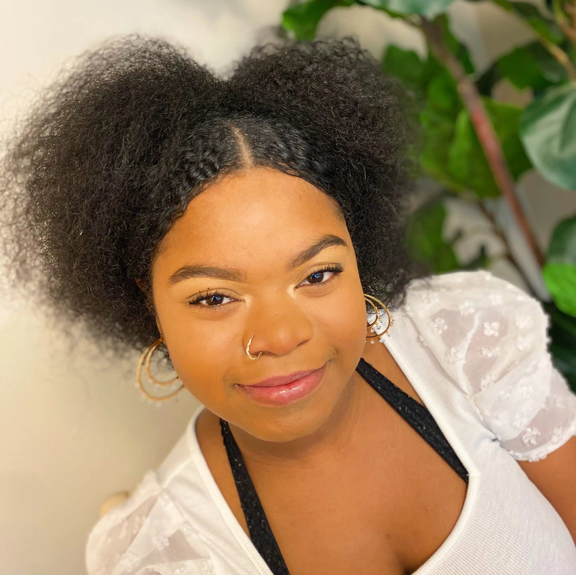 Doubled Hoop Crystal Dangle Earrings WEM Support (www.WEM.support)