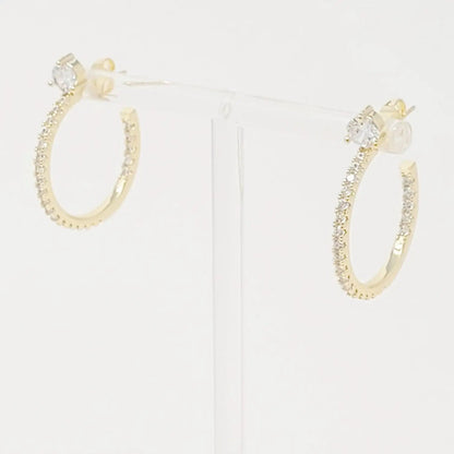 Diamond On Top Hoop Earrings WEM Support (www.WEM.support)