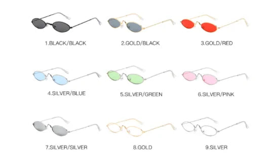 Narrow Small Round Sunglasses WEM Support (www.WEM.support)