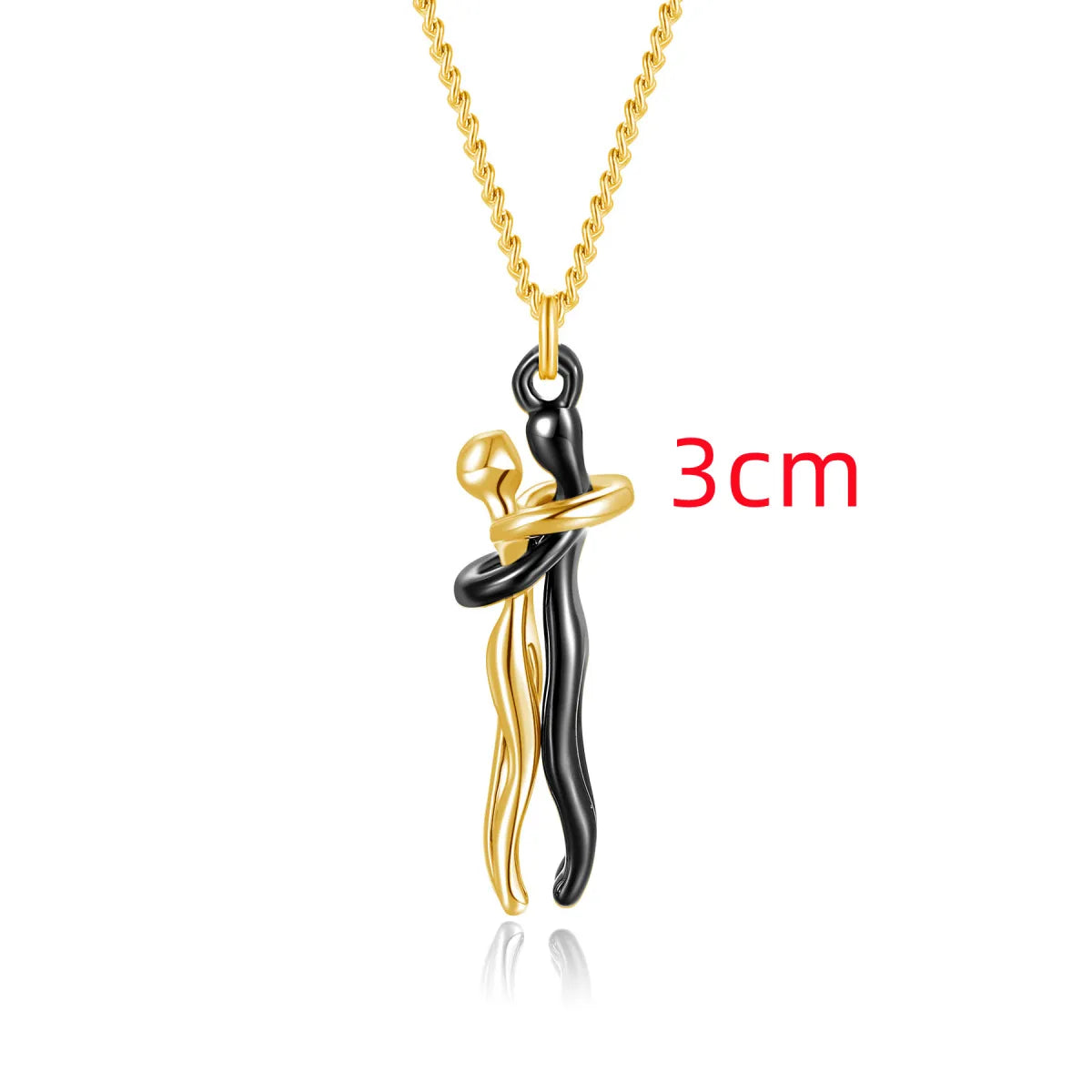 Couple Hugging Pendant Necklace for Women WEM Support (www.WEM.support)