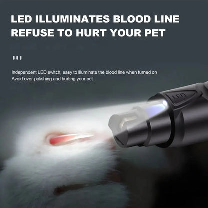 Rechargeable Lighted Dog Nail Grinder HejK.com