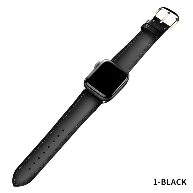 Brown Leather Band for Apple Watch WEM Support (www.WEM.support)