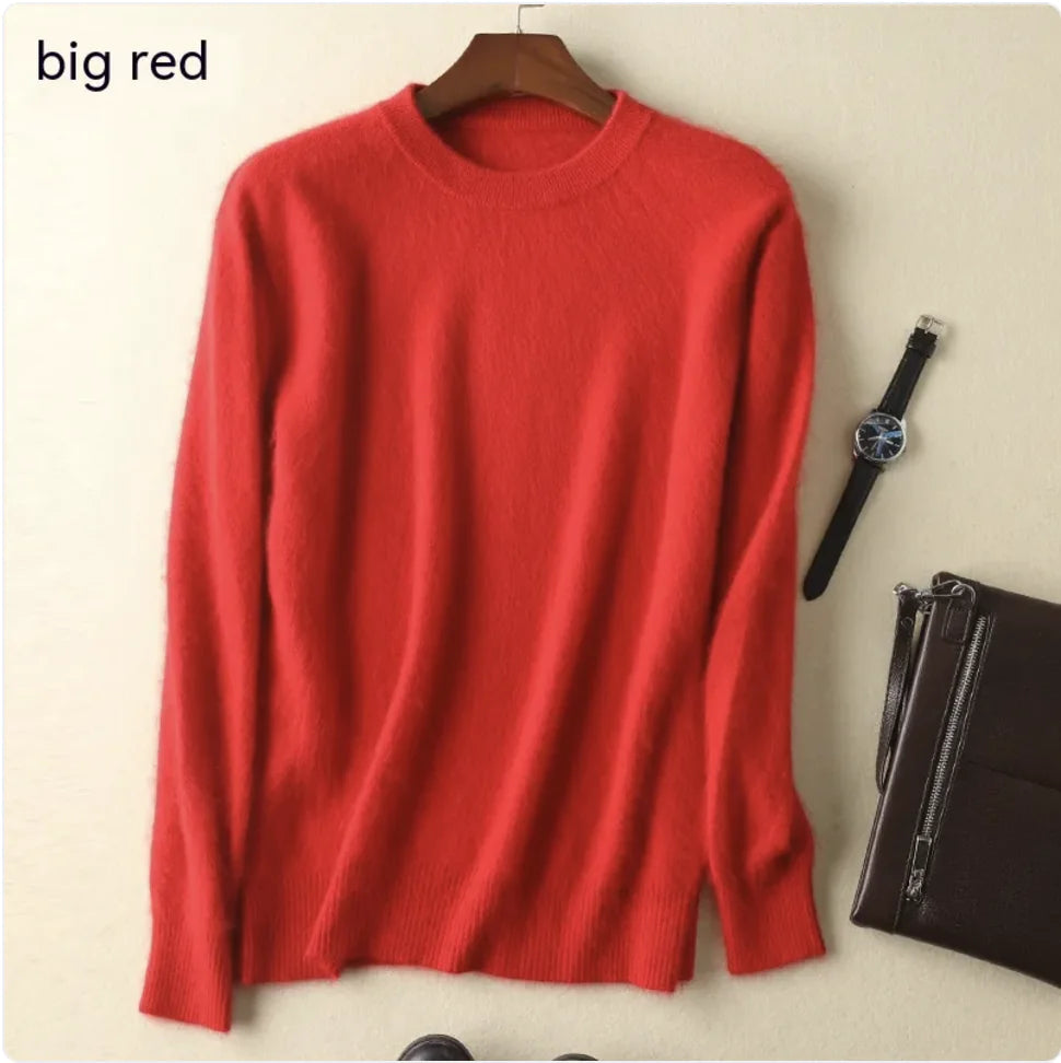 Thick Cashmere Round Neck Sweater WEM Support (www.WEM.support)