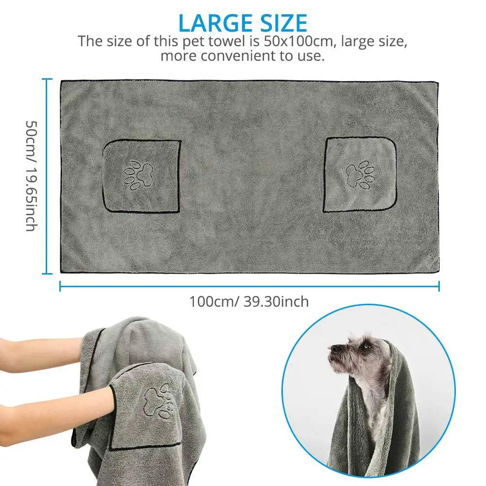 Super Absorbent Dog Bathrobe Towel HejK.com