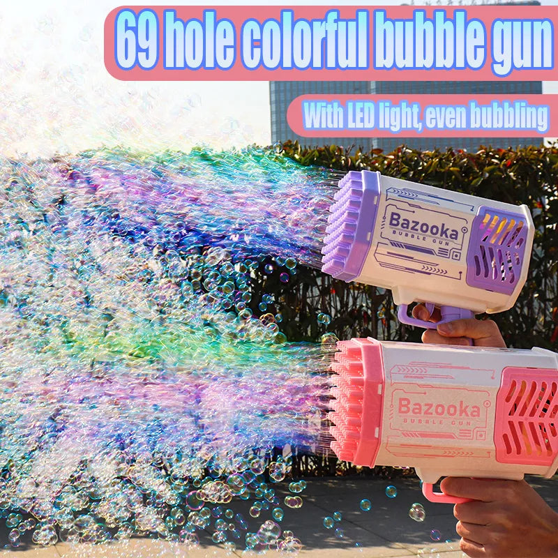 Automatic Soap Bubble Gun Rocket 69 Holes WEM Support (www.WEM.support)