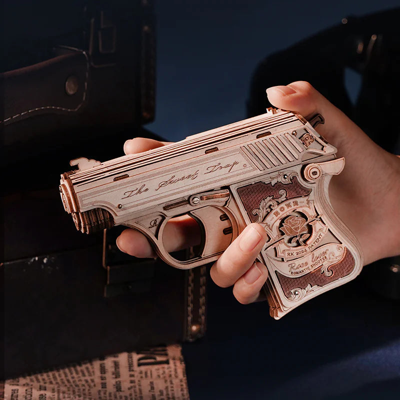 Robotime Mechanical Hideout Gun Kit WEM Support (www.WEM.support)