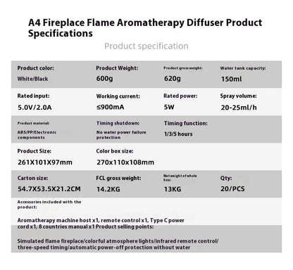 3D Fireplace Humidifier WEM Support (www.WEM.support)