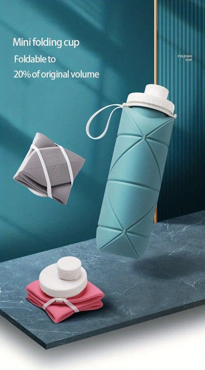 Copo de Água Dobrável de Silicone Portátil