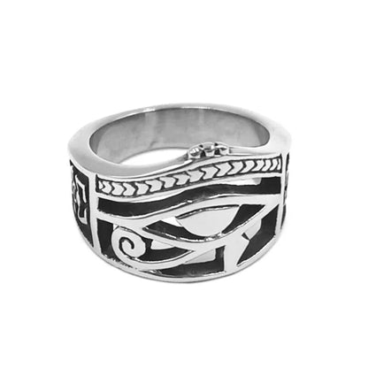 Egyptian Amulet Ring Stainless Steel WEM Support (www.WEM.support)
