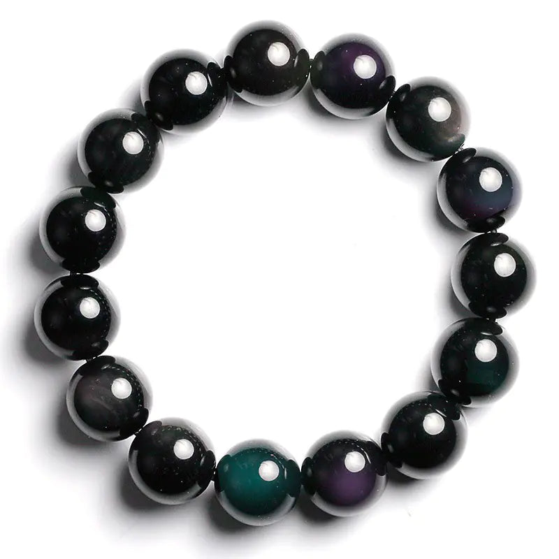 Rainbow Eye Obsidian PI Xiu Couples Bracelet
