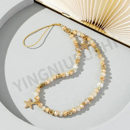 Star Beaded Phone Lanyard Chain WEM Support (www.WEM.support)