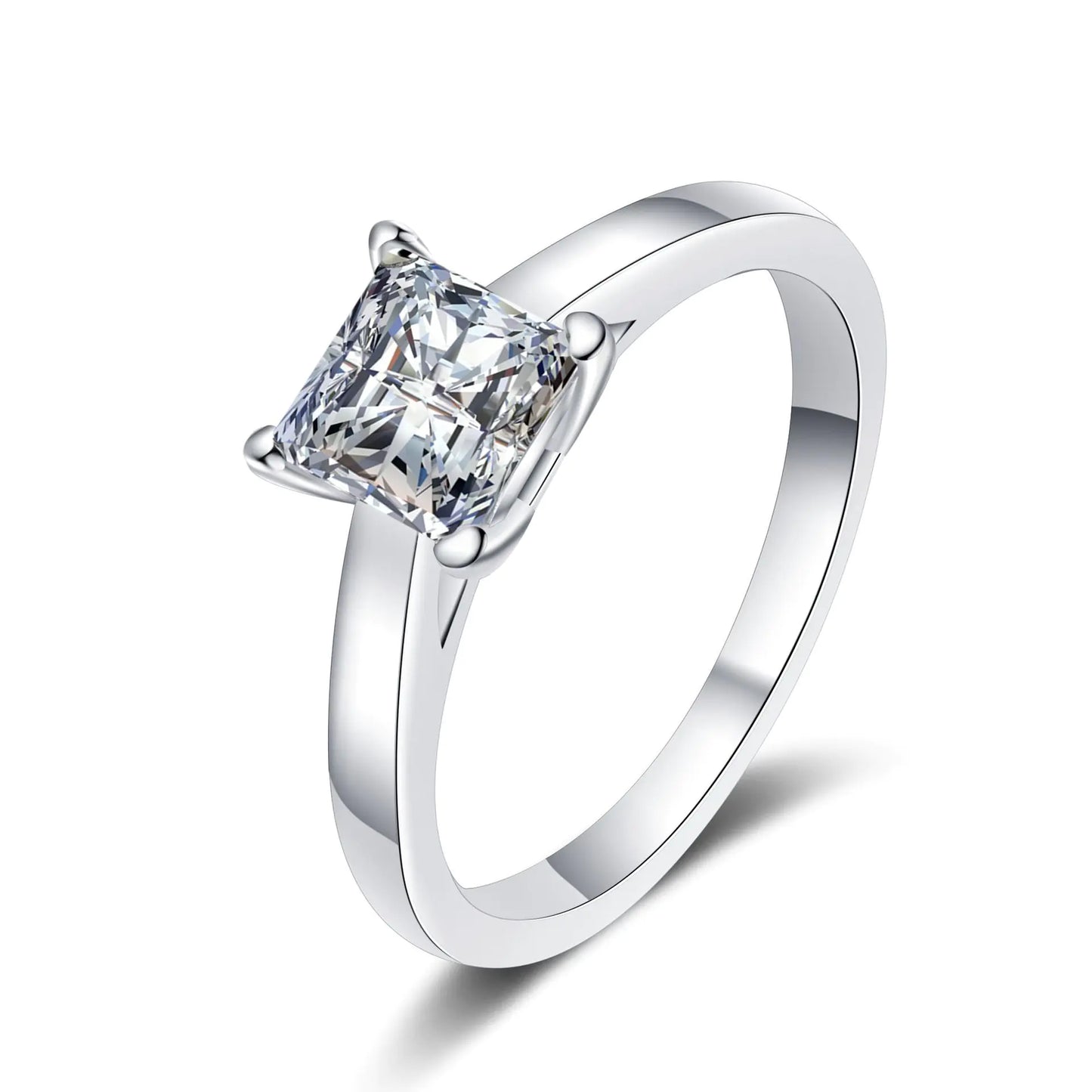 925 Sterling Silver Special-Shaped Moissanite Ring