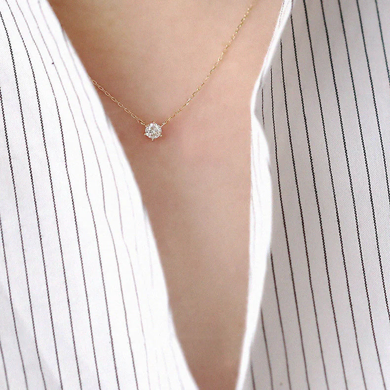 Six Claw Solitaire Necklace HejK.com
