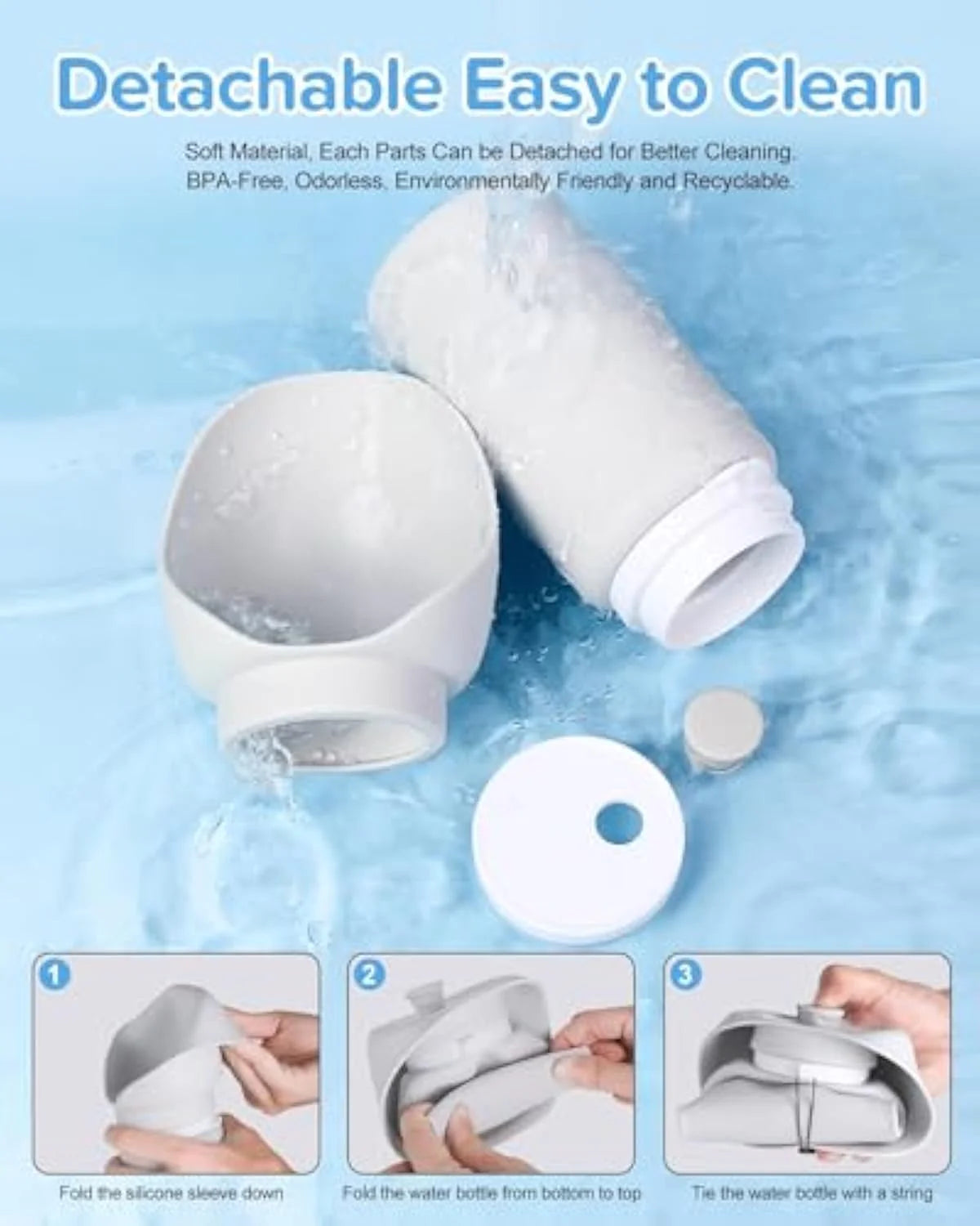 Portable Dog Water Bottle WEM Support (www.WEM.support)