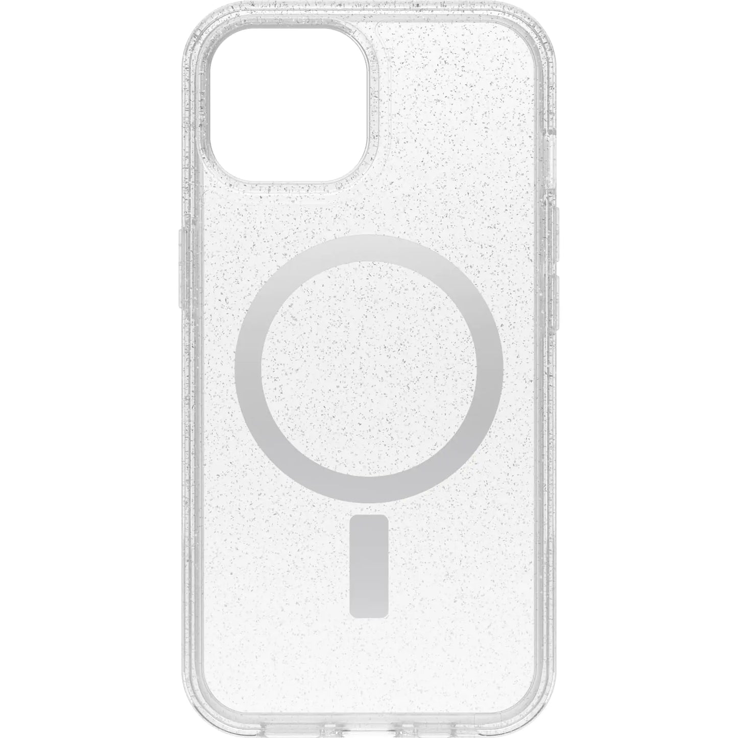 OtterBox iPhone 15, iPhone 14, and iPhone 13 Symmetry Series Clear Case - Stardust (Clear/Silver), Snaps to MagSafe, Ultra-Sleek, Raised Edges Protect Camera & Screen