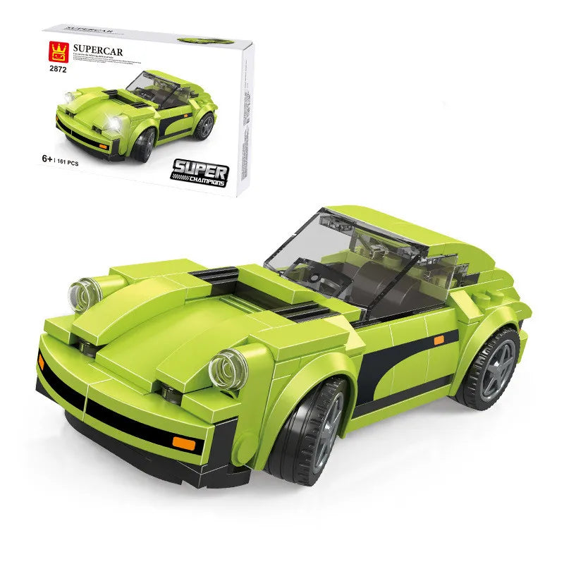 Super Car Small Particles Assembled Boy Sports Car Building Block Stall Decoration Toy WEM Support (www.WEM.support)