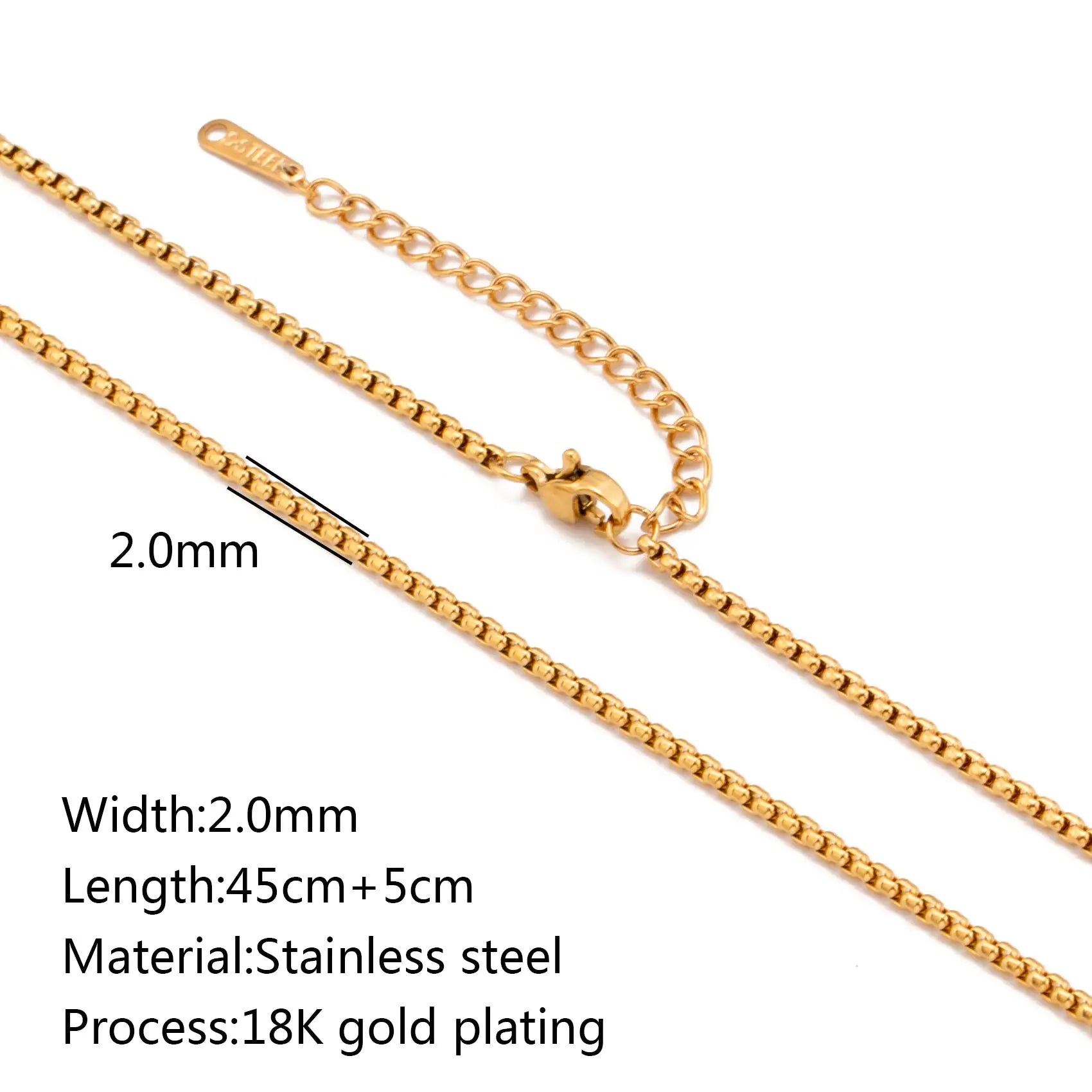 Stainless Steel Vacuum Vapor Plating 18K Gold Color Protection Lip Chain Accessories WEM Support (www.WEM.support)