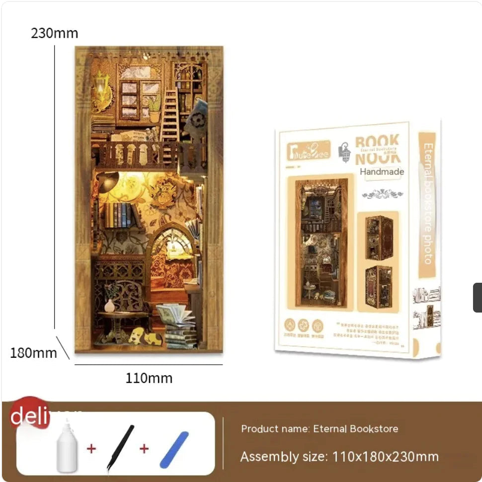 DIY Wooden 3D Book Stand Model Kit WEM Support (www.WEM.support)