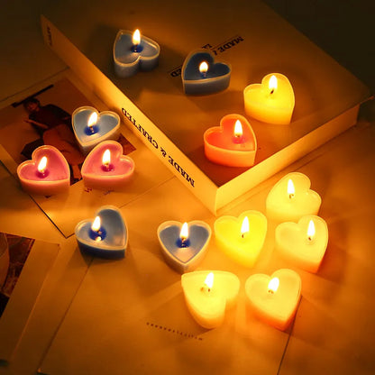 Romantic Heart-shaped Tealight Candle WEM Support (www.WEM.support)
