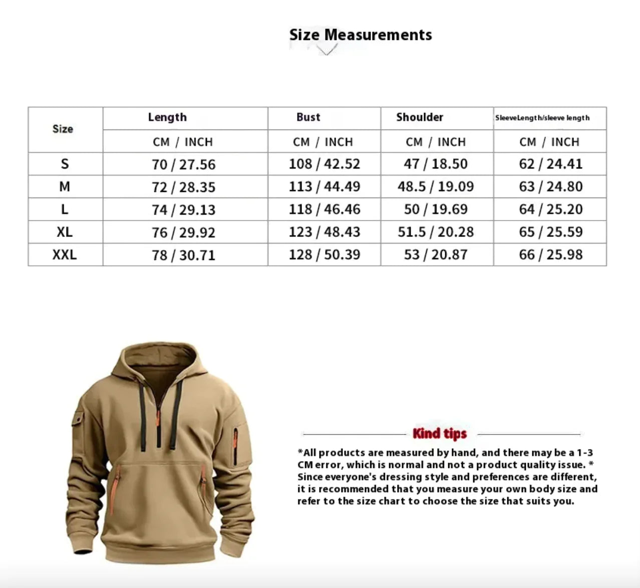 Men's Multi-Pocket Hoodie WEM Support (www.WEM.support)