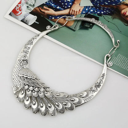 Bohemian Peacock Choker Necklace WEM Support (www.WEM.support)