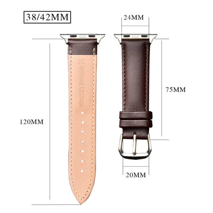 Brown Leather Band for Apple Watch WEM Support (www.WEM.support)