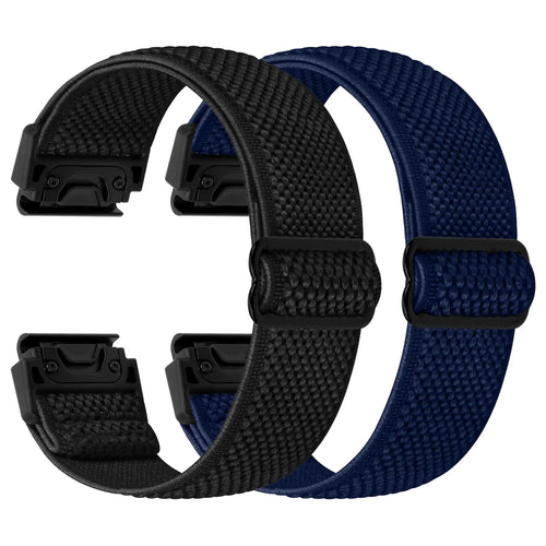 22mm Watch Bands for Garmin Fenix 8 47mm/Fenix E 47mm/Fenix 7/Fenix 7 Pro/Fenix 6/Fenix 6 Pro/Fenix 5/5 Plus/Instinct 2/Epix Gen 2/Approach S62/S60 Band, Quickfit Elastic Nylon Strap Wristband