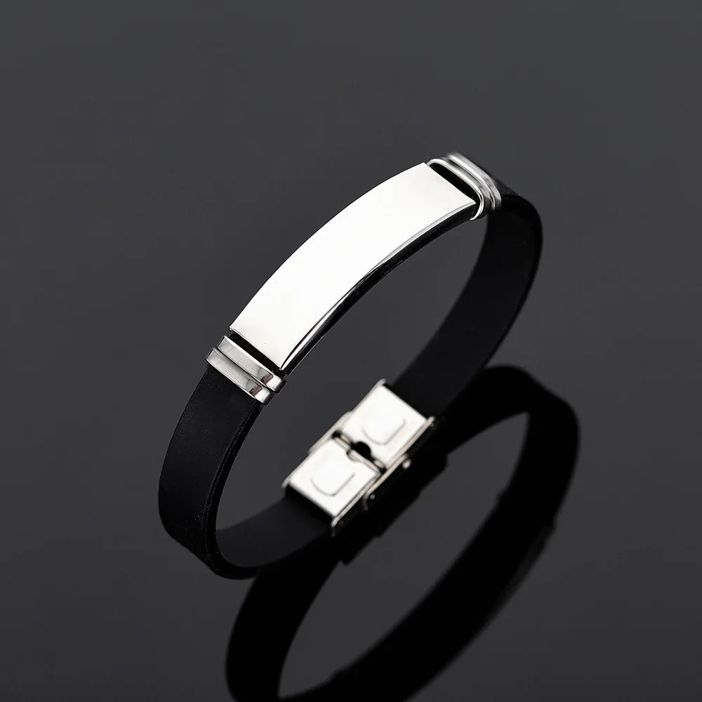 Silicone Medical Alert ID Bracelet WEM Support (www.WEM.support)