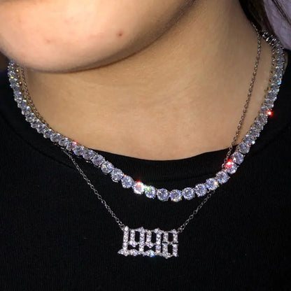 Birth Year Number Necklace WEM Support (www.WEM.support)