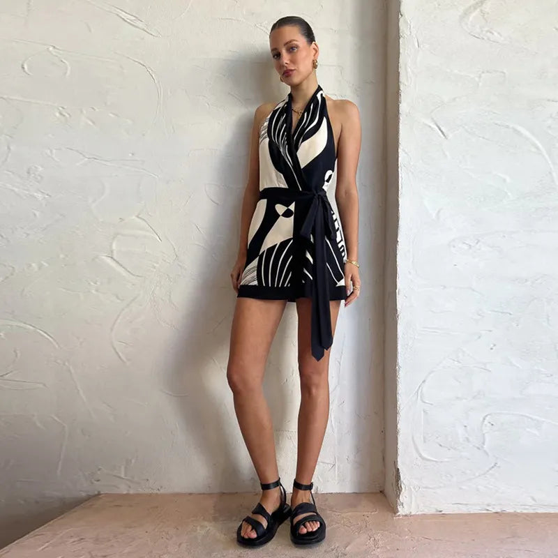 Nordic Style Halter Bare Back Dress HejK.com