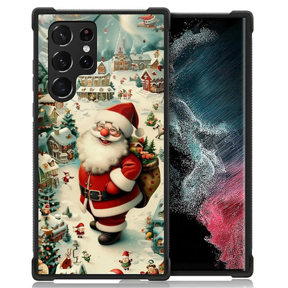 Case Compatible with Samsung Galaxy Z Fold 2 5G Case,Stained Glass Purple Flower Four Airbag Case for Galaxy Z Fold 2 5G,Christmas Drop Protection Case for Samsung Galaxy Z Fold 2 5G