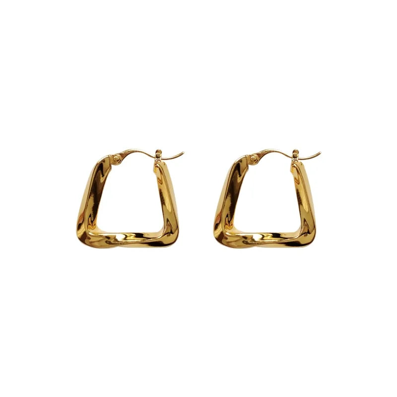 Geometric Hollow Triangle Earrings WEM Support (www.WEM.support)