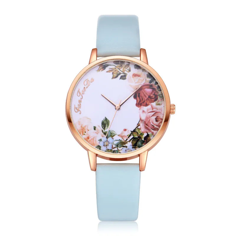 Flower Pattern Thin Strap Watch HejK.com
