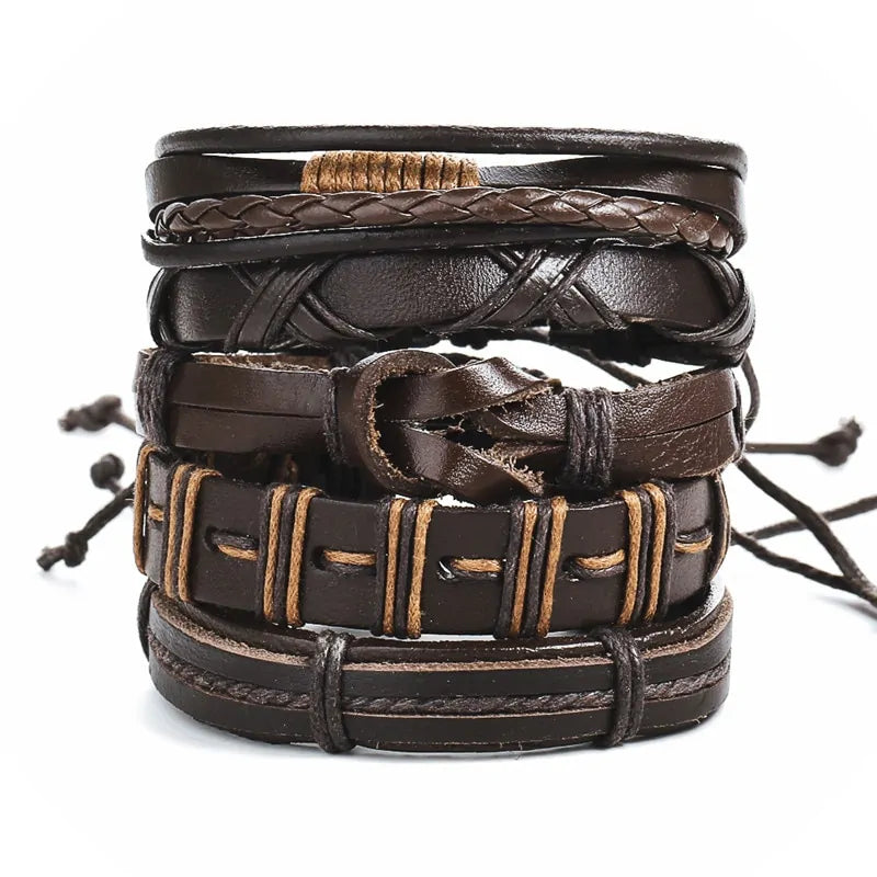 Multilayer Leather Bracelet WEM Support (www.WEM.support)