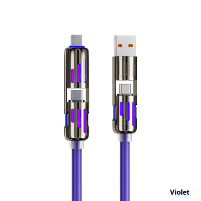 Car Multifunction 240W Four-in-one Data Cable WEM Support (www.WEM.support)