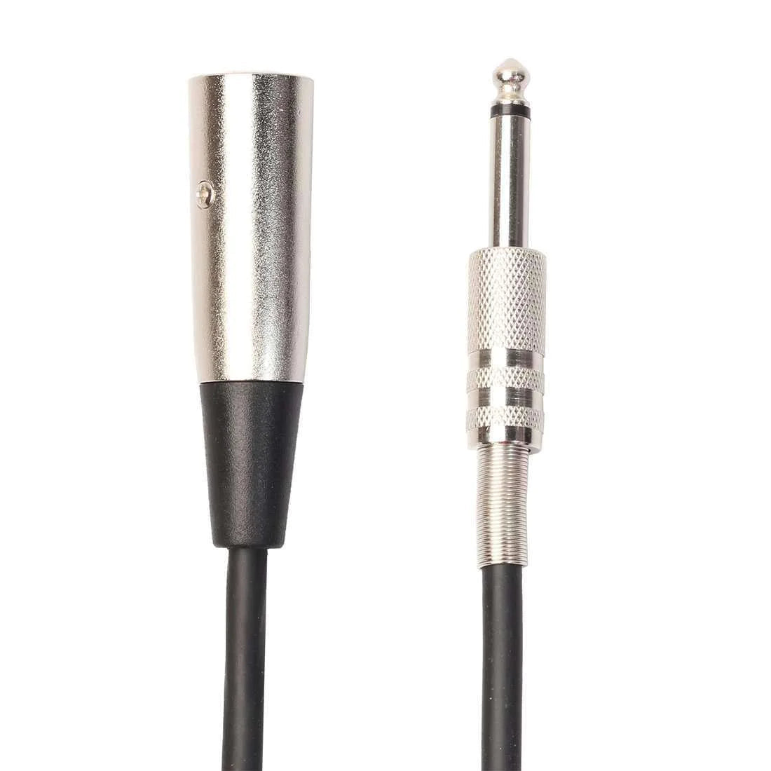 XLR 3-Pin Male To 1/4" Plug TS Microphone Mono Cable Unbalanced Shielded Audio WEM Support (www.WEM.support)