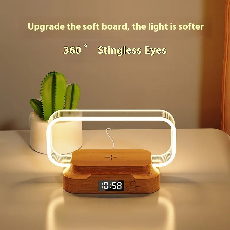 Multifunctional Lamp with Clock & Wireless Charger HejK.com