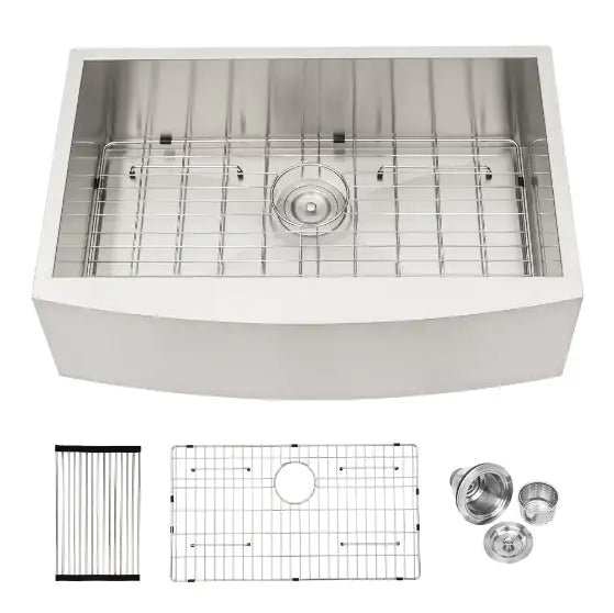 Stainless Steel Apron Front Farmhouse Kitchen Sink-Prohibited For Sale On Amazon WEM Support (www.WEM.support)