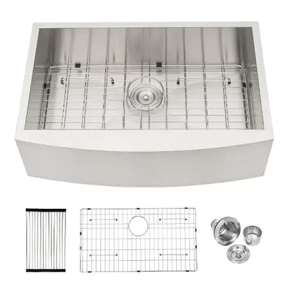 Stainless Steel Apron Front Farmhouse Kitchen Sink-Prohibited For Sale On Amazon WEM Support (www.WEM.support)