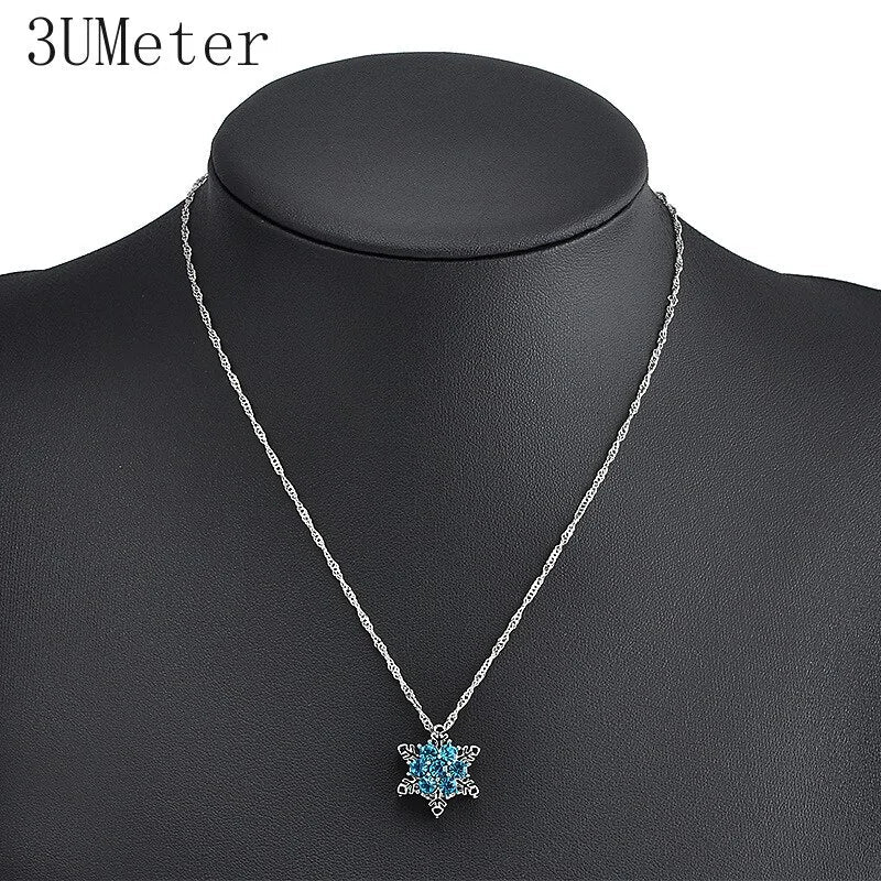 Snowflake Charm Necklace Set WEM Support (www.WEM.support)