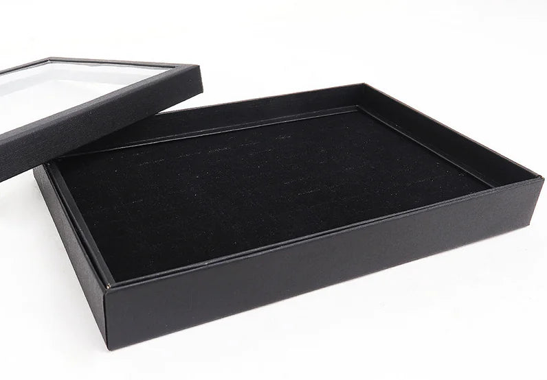 100 Slots Jewelry Ring Display Organizer Tray Holder Earrings Storage Box Case WEM Support (www.WEM.support)