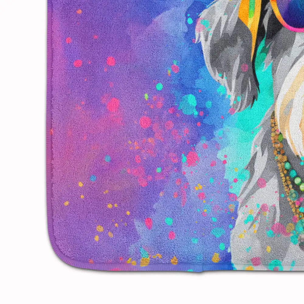 Schnauzer Hippie Dawg Memory Foam Kitchen Mat WEM Support (www.WEM.support)