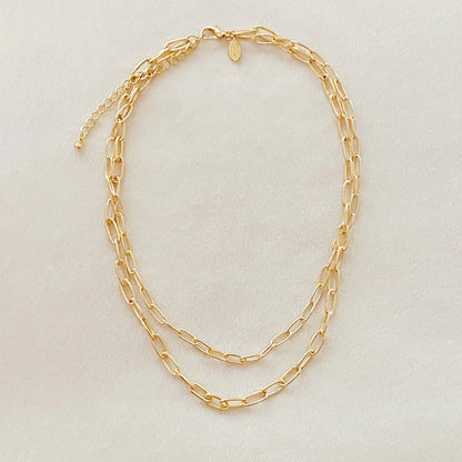 Double The Gold Chain Link Necklace WEM Support (www.WEM.support)