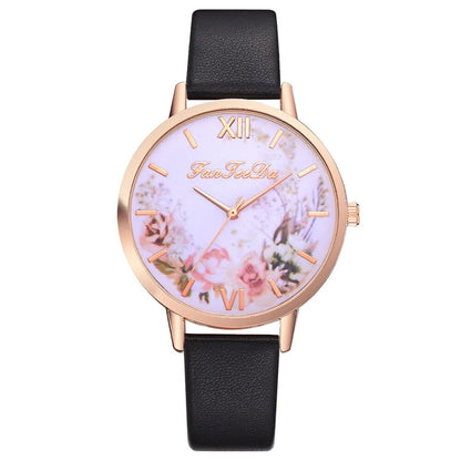 Tan Strap Floral Bee Watch WEM Support (www.WEM.support)