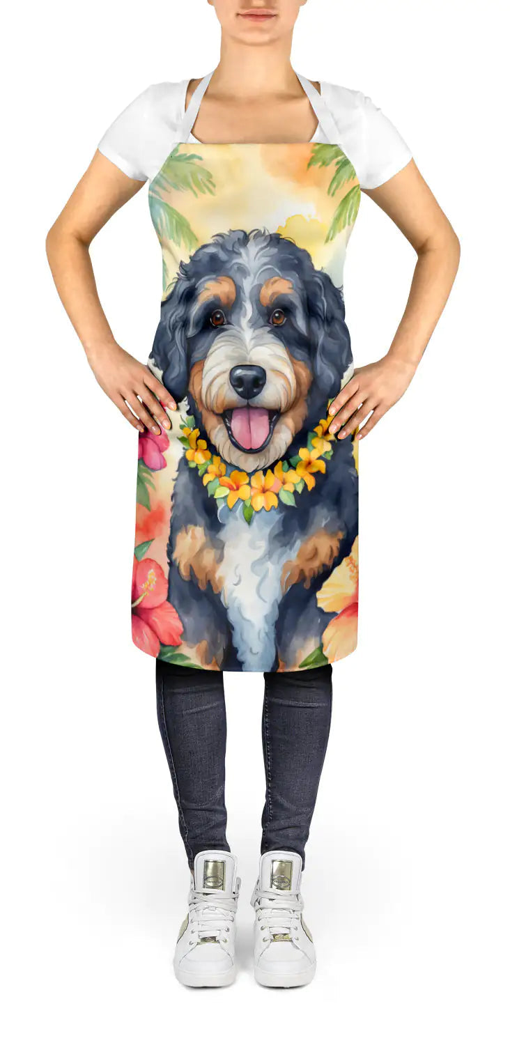 Bernedoodle Luau Apron WEM Support (www.WEM.support)