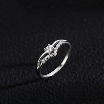 Cubic Zircon Engagement Classic Ring WEM Support (www.WEM.support)