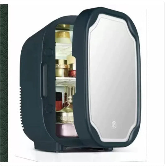 Portable Mini Beauty Fridge with Mirror, 110V WEM Support (www.WEM.support)