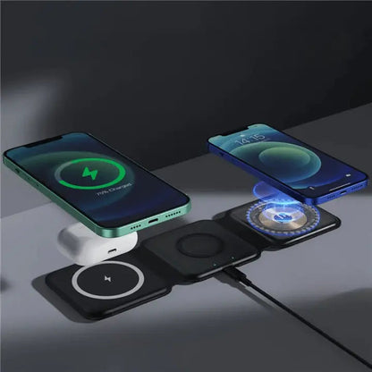 3 in 1 Magnetic Wireless Charger WEM Support (www.WEM.support)